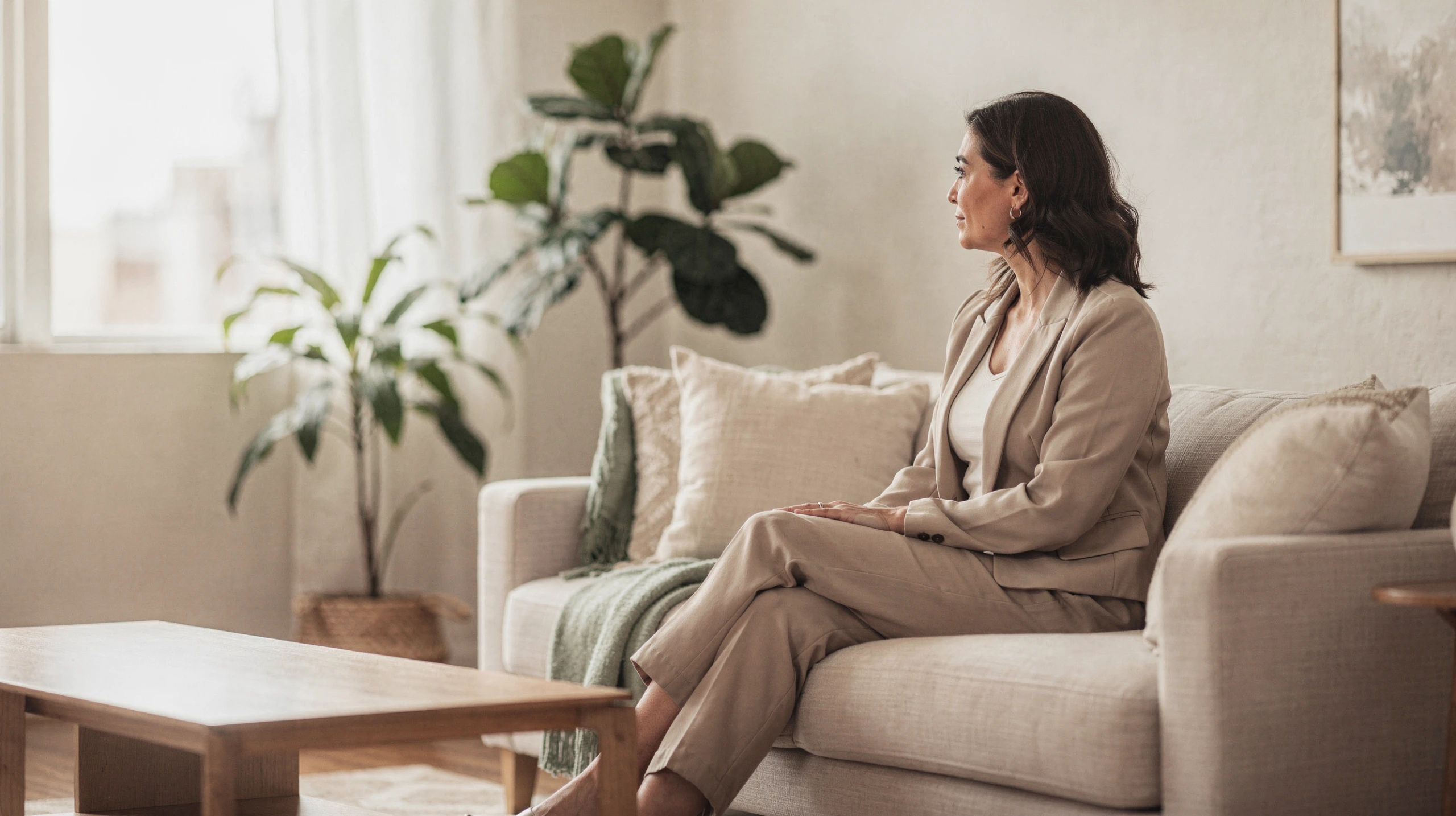 Therapist in North Hills, CA – client talking with a therapist in a bright office at Uriel Behavioral Wellness